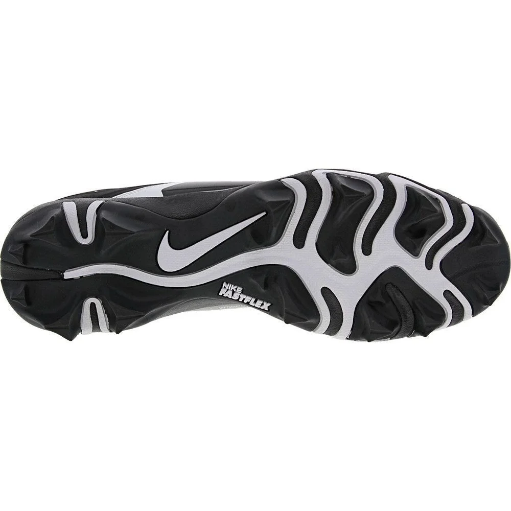 Nike Alpha Menace 3 Shark Football Cleats Mens 12.5 Black White New‎ Fastflex